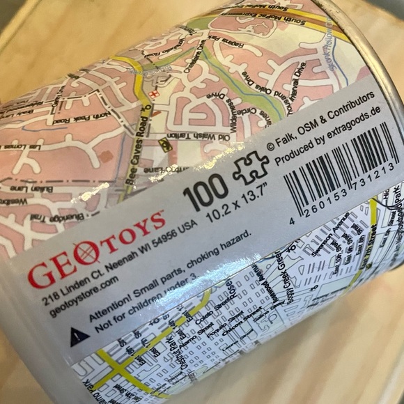 Magnetic Austin TX City Map Refrigerator 100 Piece Puzzle Fun Novelty Gift - Picture 7 of 8